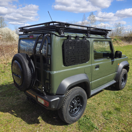 Bagażnik dachowy Suzuki Jimny 4 z siatką + Owiewka, komplet