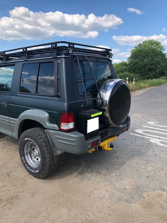 Bagażnik dachowy Hyundai Galloper 2, 1998-2003 r., 3 drzwi, short z siatką.