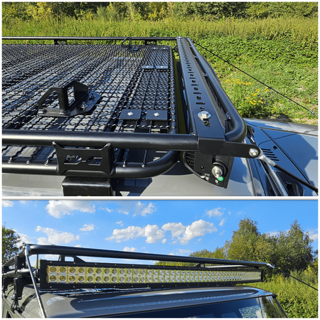 Bagażnik dachowy JEEP Cherokee XJ, gen. 1 od 1987 do 2001 r., z siatką