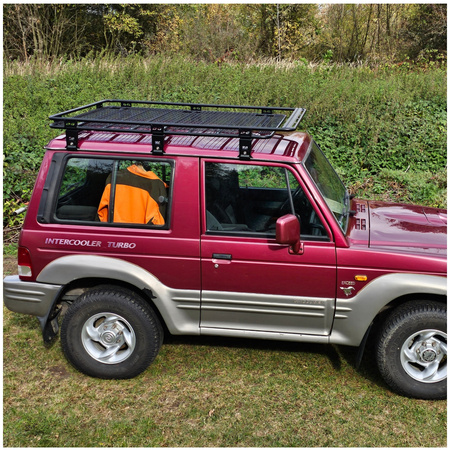 Bagażnik dachowy Hyundai Galloper 2, 1998-2003 r., 3 drzwi, short z siatką.