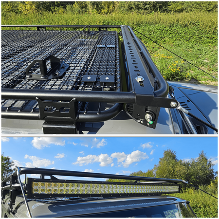 Bagażnik dachowy Suzuki Jimny 4 z siatką + Owiewka, komplet