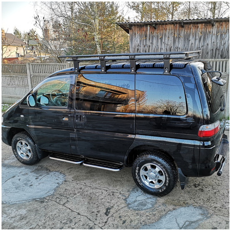 Bagażnik dachowy Mitsubishi Delica Space Gear, bez siatki, wymiary: 130 cm x 220 cm