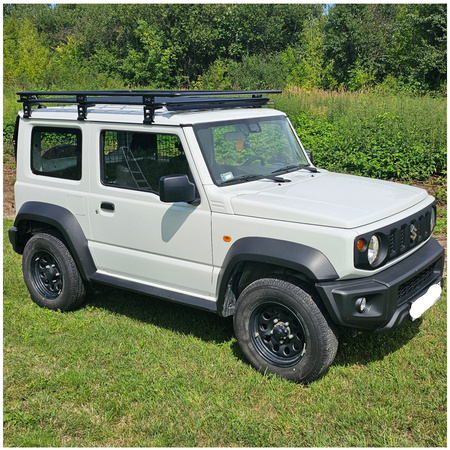 Bagażnik dachowy Suzuki Jimny 4 bez siatki + Owiewka, komplet 