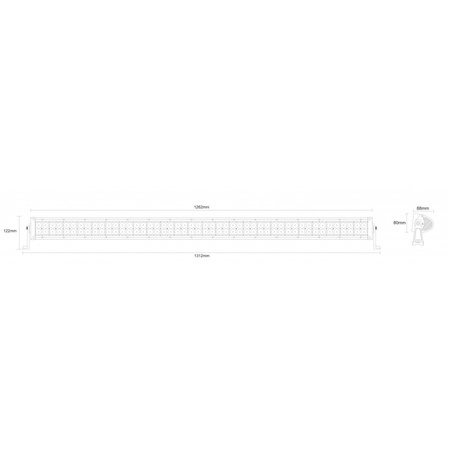 Panel LED 96 x LED łuk LB0007V dł.1262mm