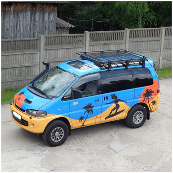 Bagażnik dachowy Mitsubishi Delica Space Gear, z siatką, wymiary: 127 cm x 180 cm
