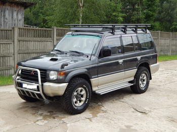 Bagażnik dachowy Mitsubishi Pajero 2, Long, 5 drzwi, 1991-1999r., z siatką