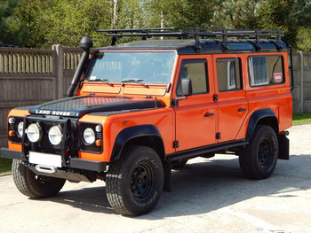 Bagażnik dachowy Land Rover Defender 110, z siatką.